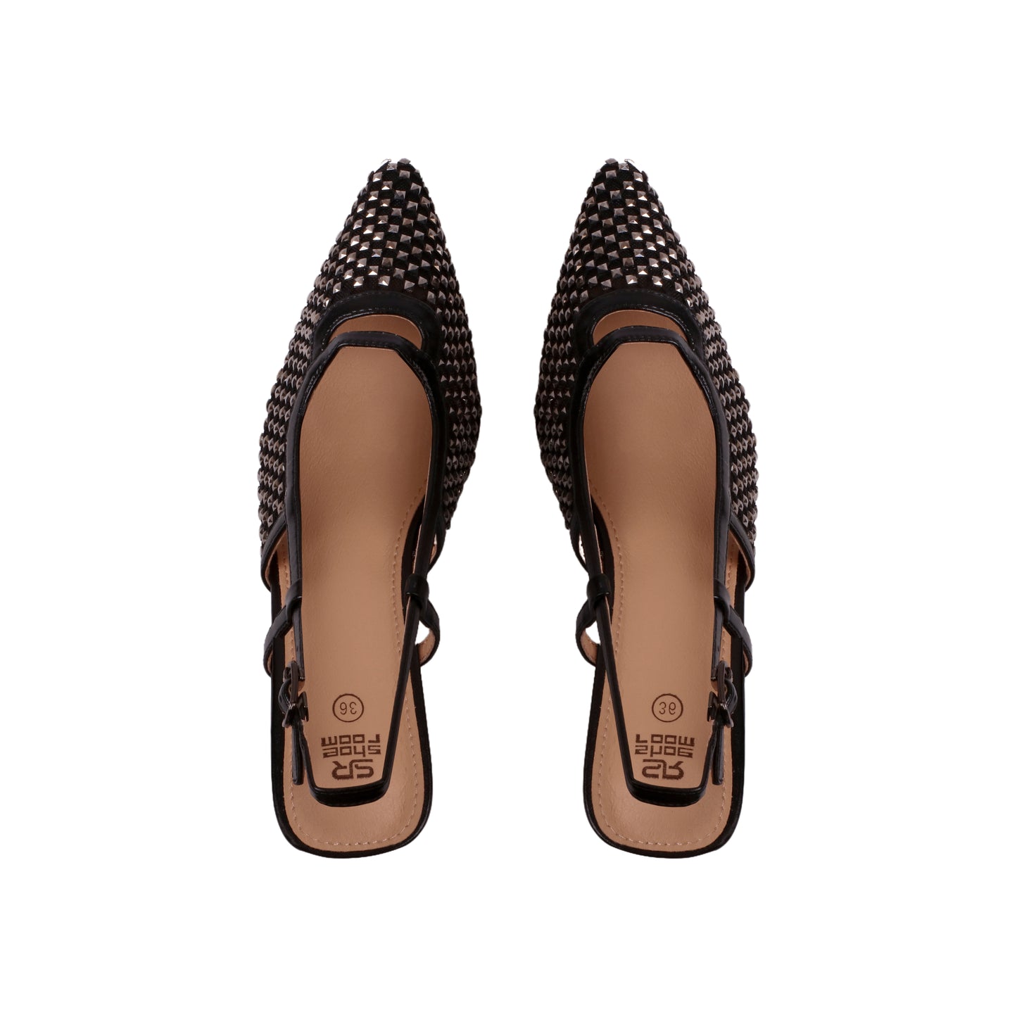 Soiree Mesh High Heels with Strass