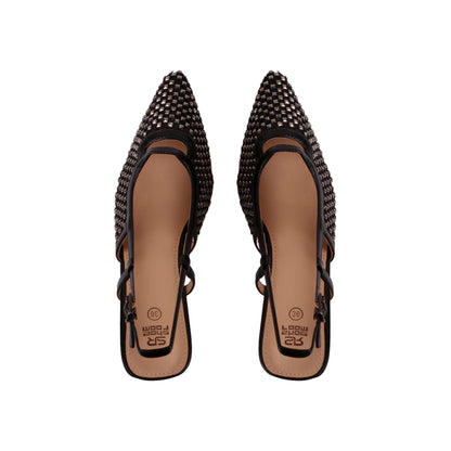 Soiree Mesh High Heels with Strass