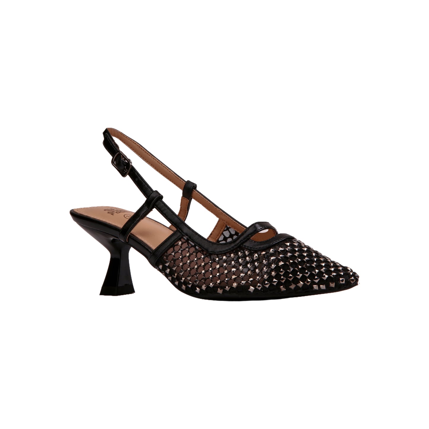 Soiree Mesh High Heels with Strass