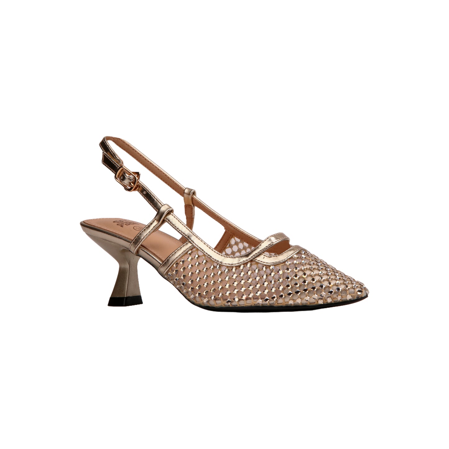 Soiree Mesh High Heels with Strass