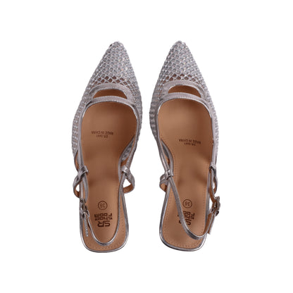 Soiree Mesh High Heels with Strass