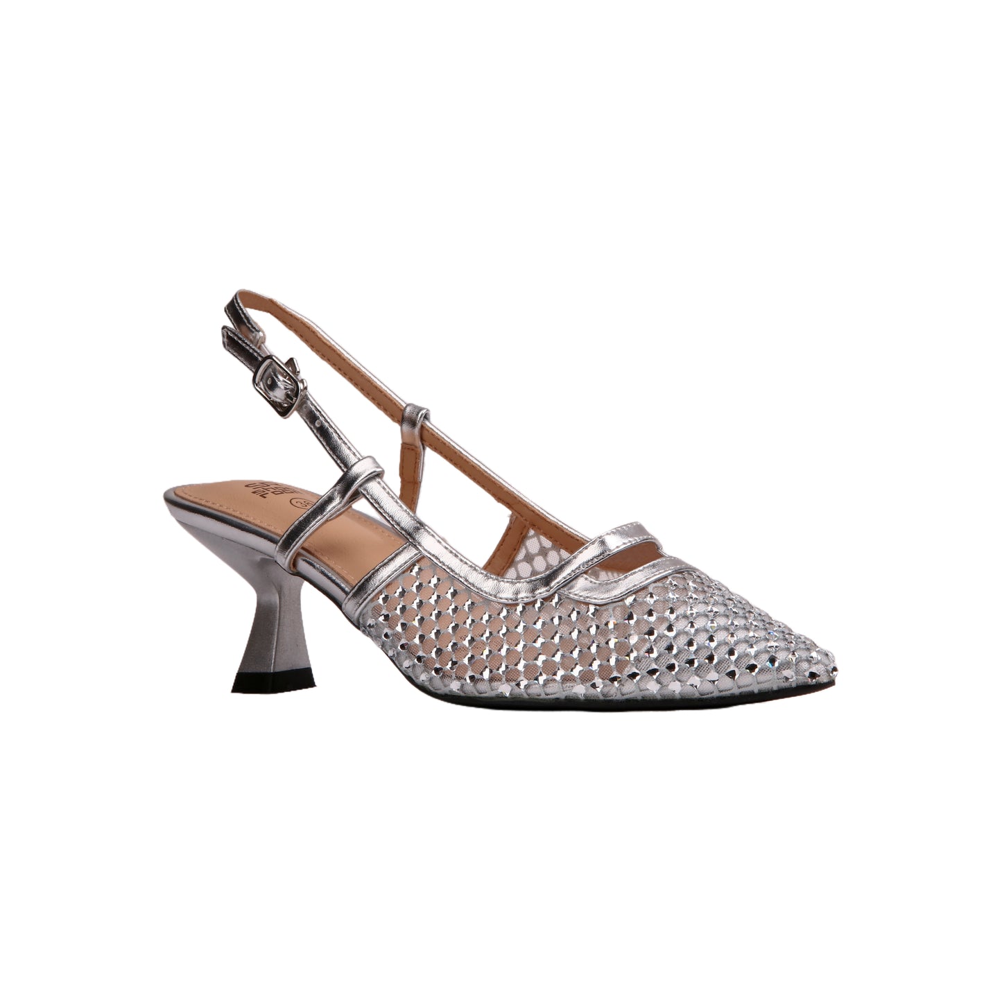 Soiree Mesh High Heels with Strass