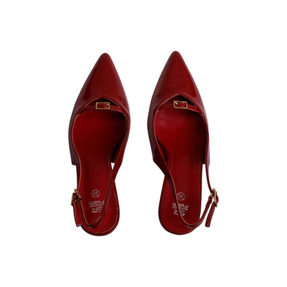 Slingback Leather High Heels