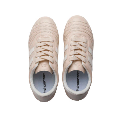 Stitched Leather Flat Sneakers
