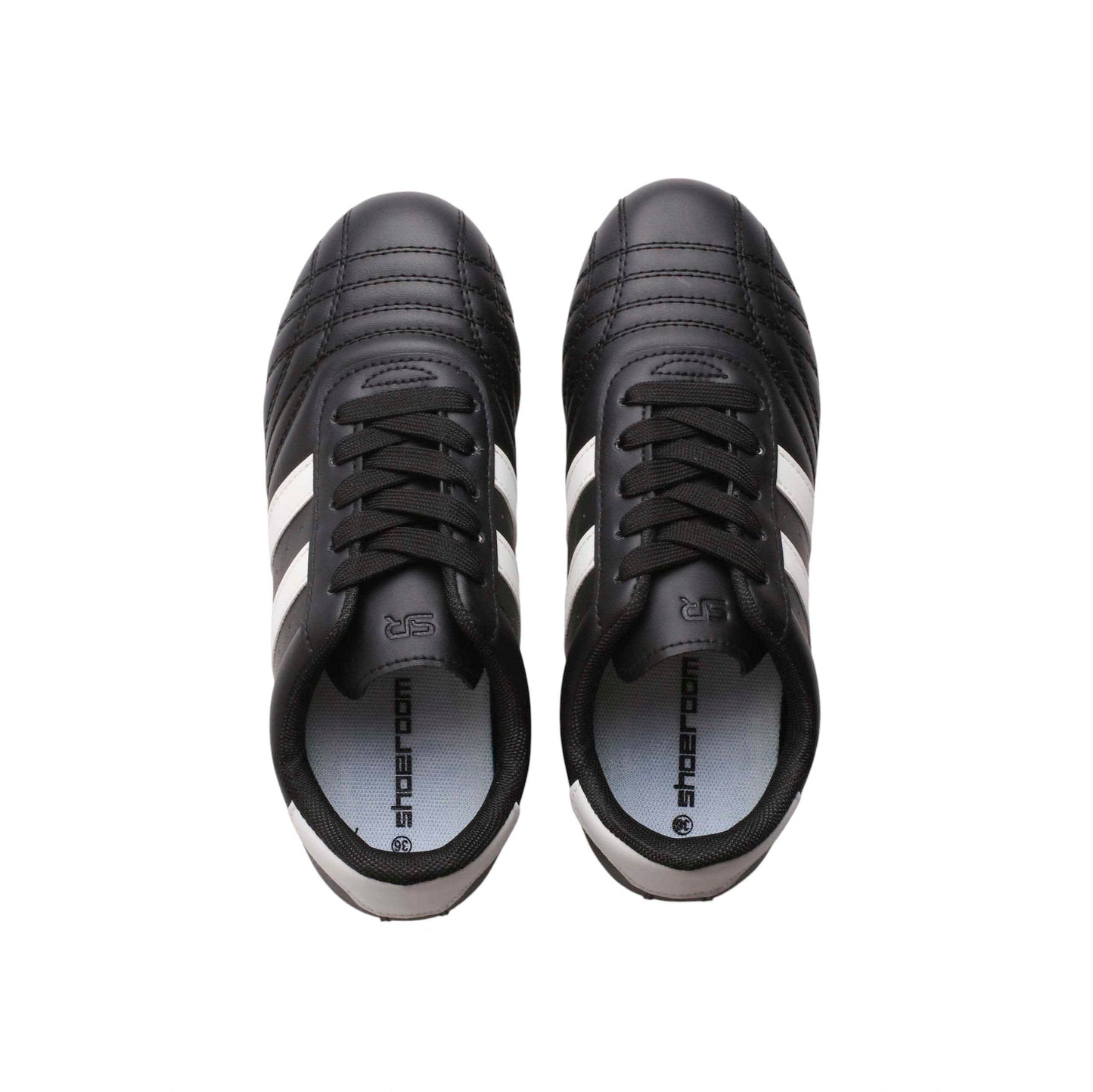 Stitched Leather Flat Sneakers