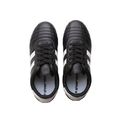 Stitched Leather Flat Sneakers