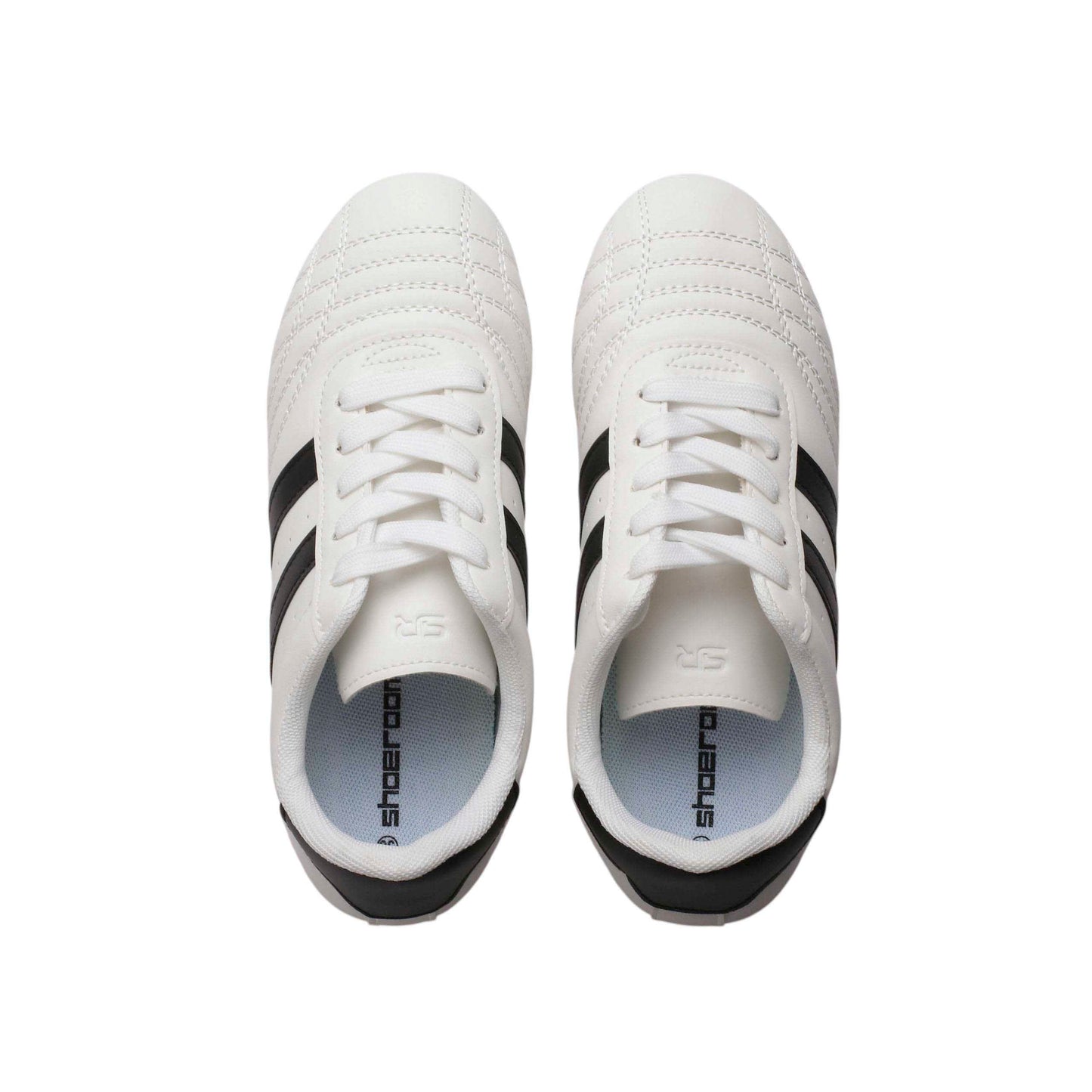 Stitched Leather Flat Sneakers