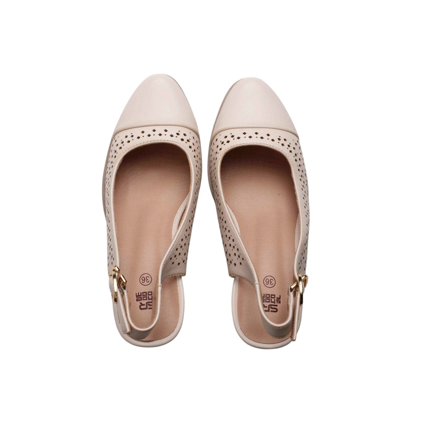 Slingback Perforated Leather Pumps