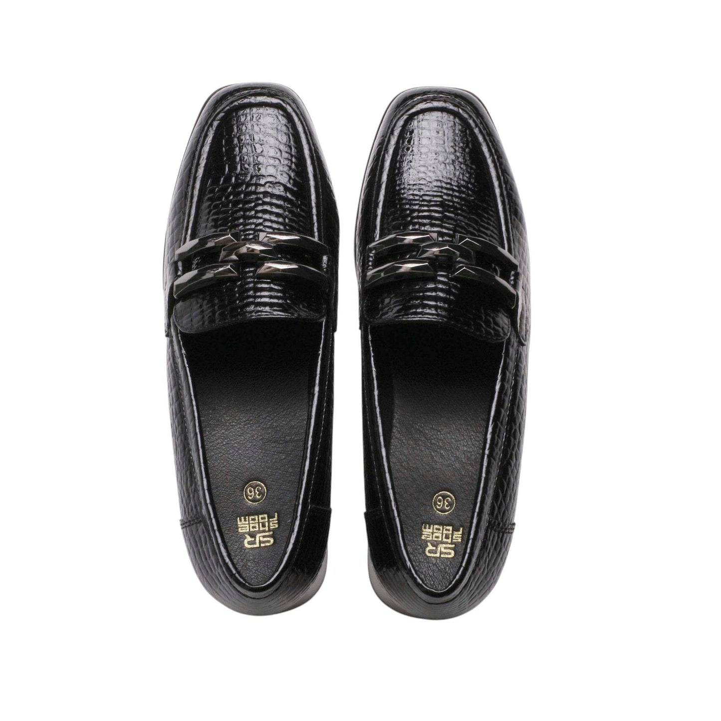 Textured Patent Leather Loafer