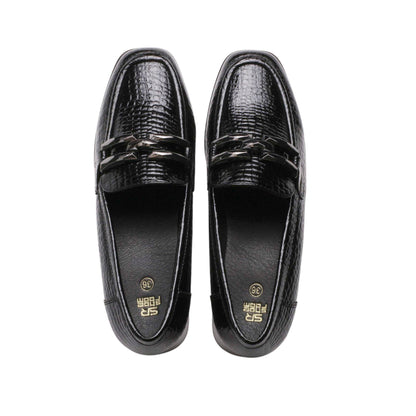 Textured Patent Leather Loafer
