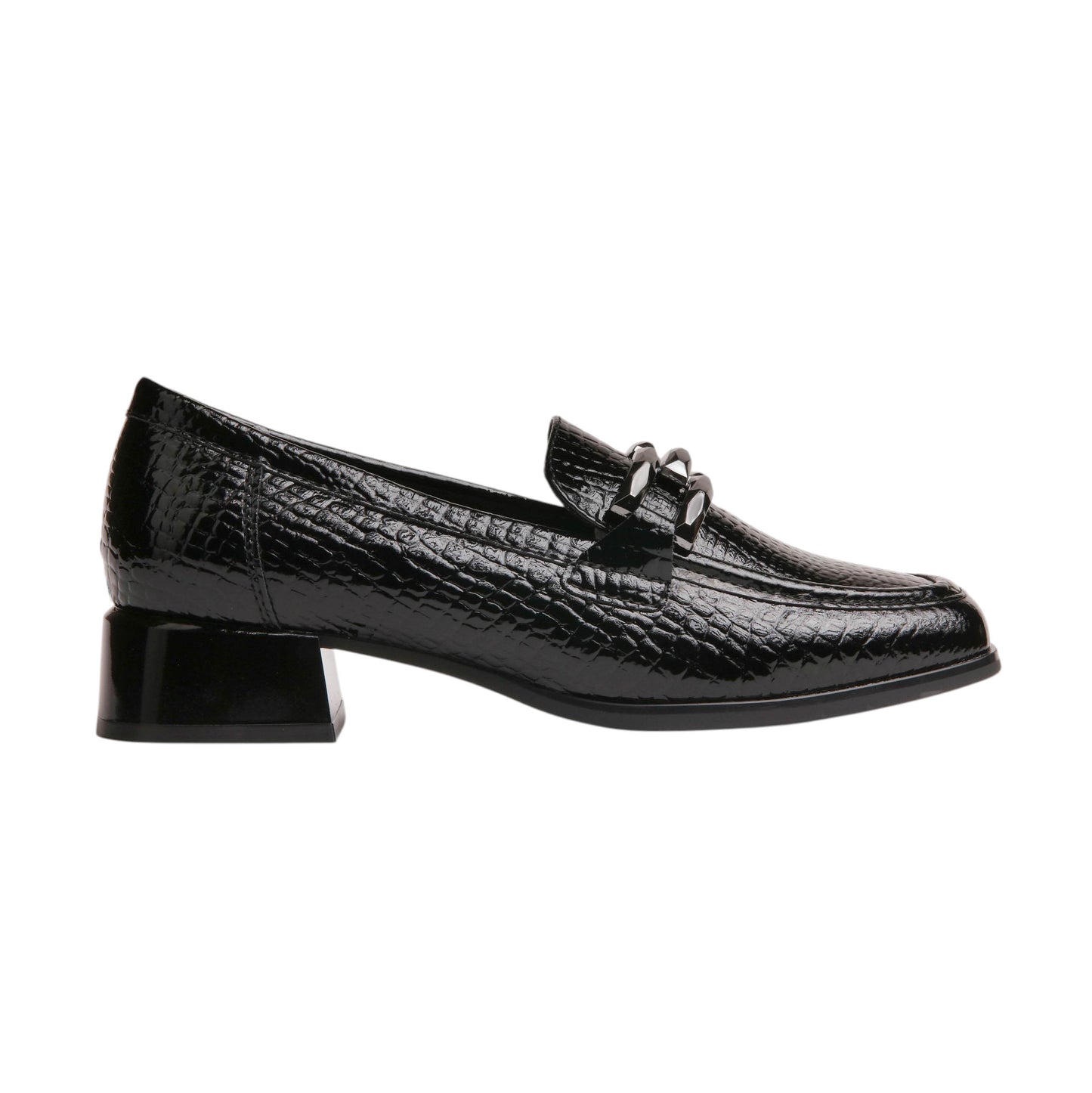 Textured Patent Leather Loafer