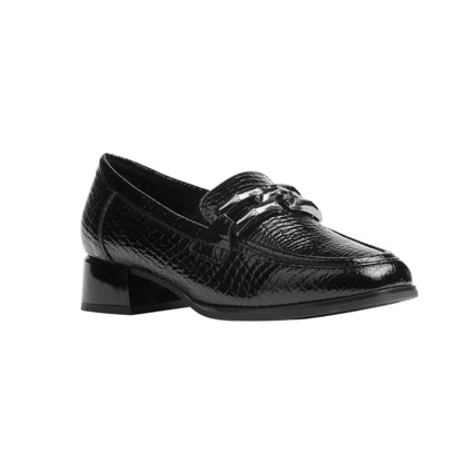 Textured Patent Leather Loafer