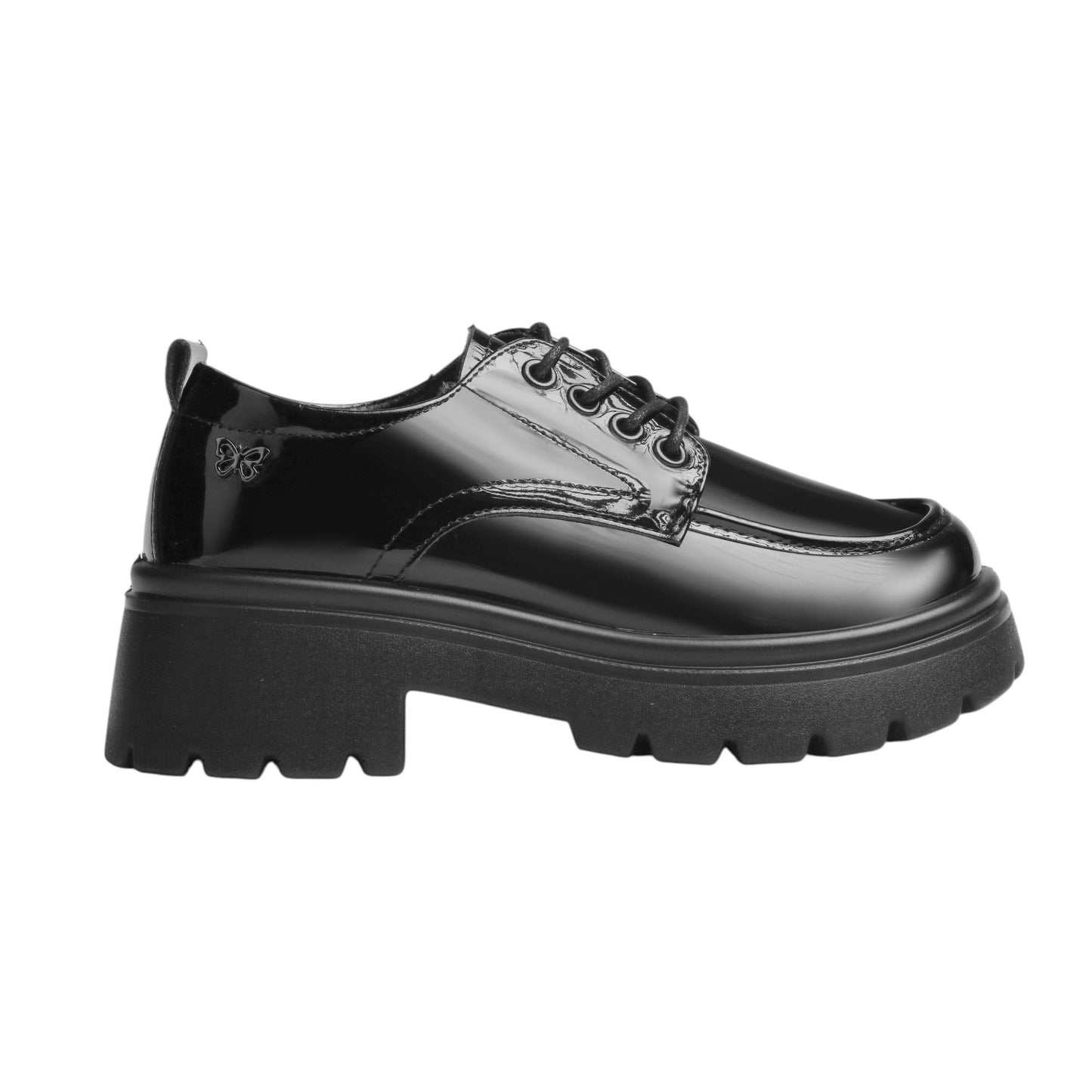 Patent Leather Loafer with Lace-up