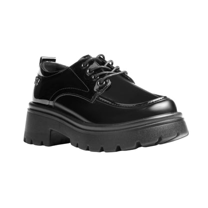 Patent Leather Loafer with Lace-up