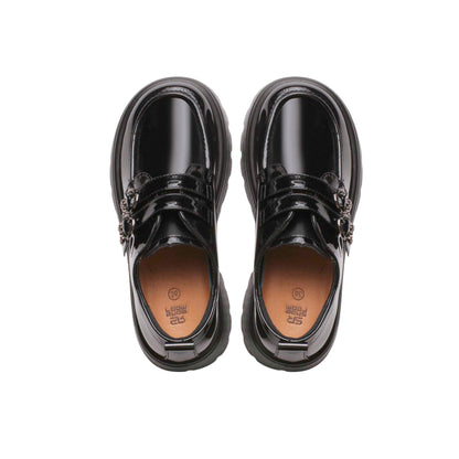 Front Buckle Patent Leather Loafer