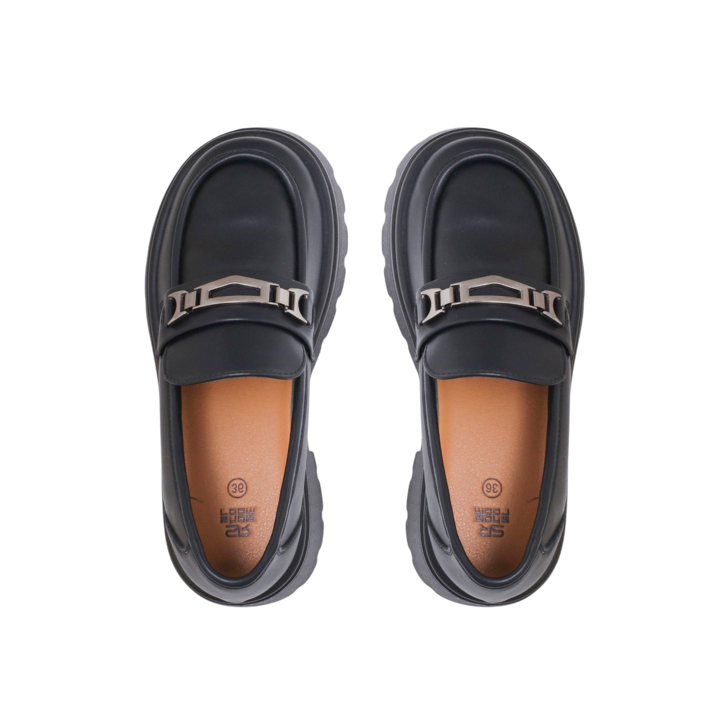 Upper Buckle Leather Loafer