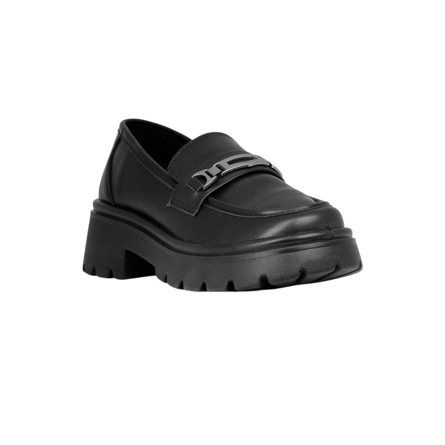 Upper Buckle Leather Loafer