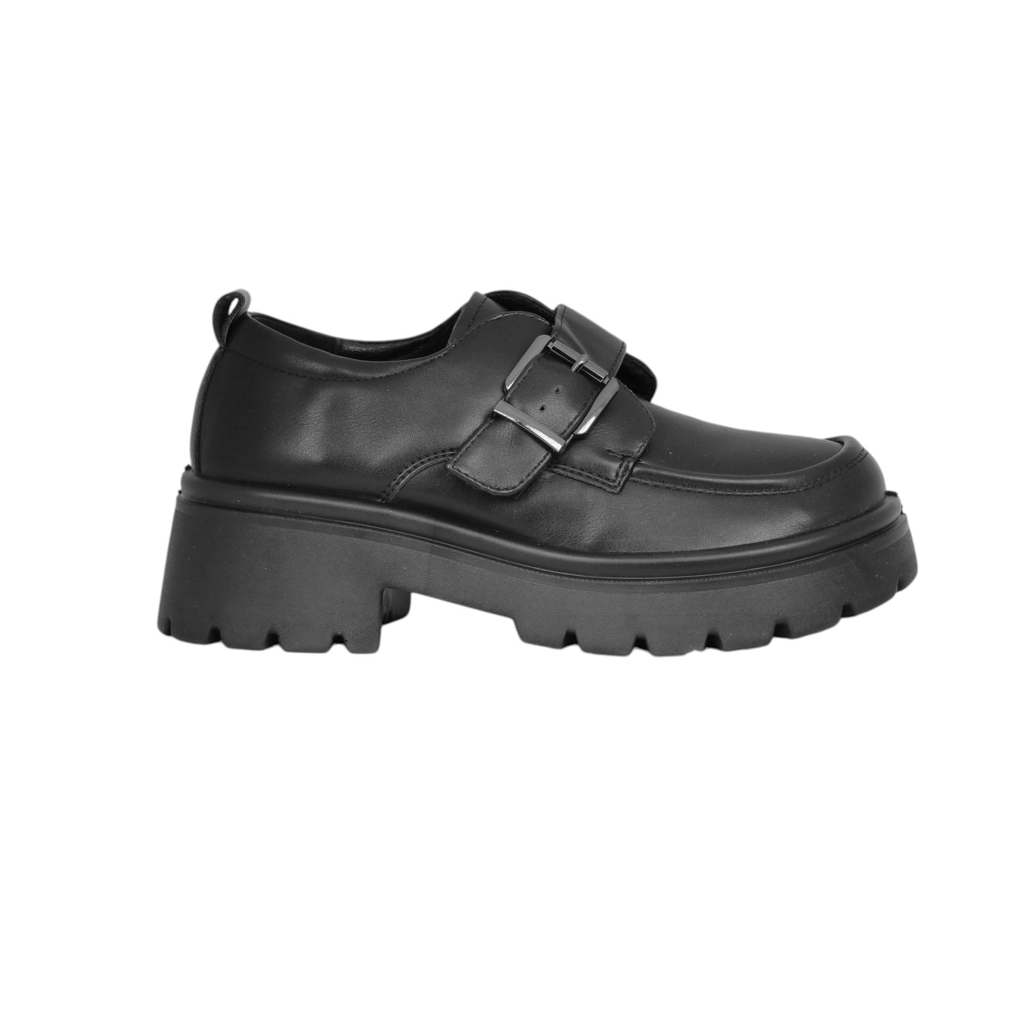Chunky Sole Upper Buckle Loafer