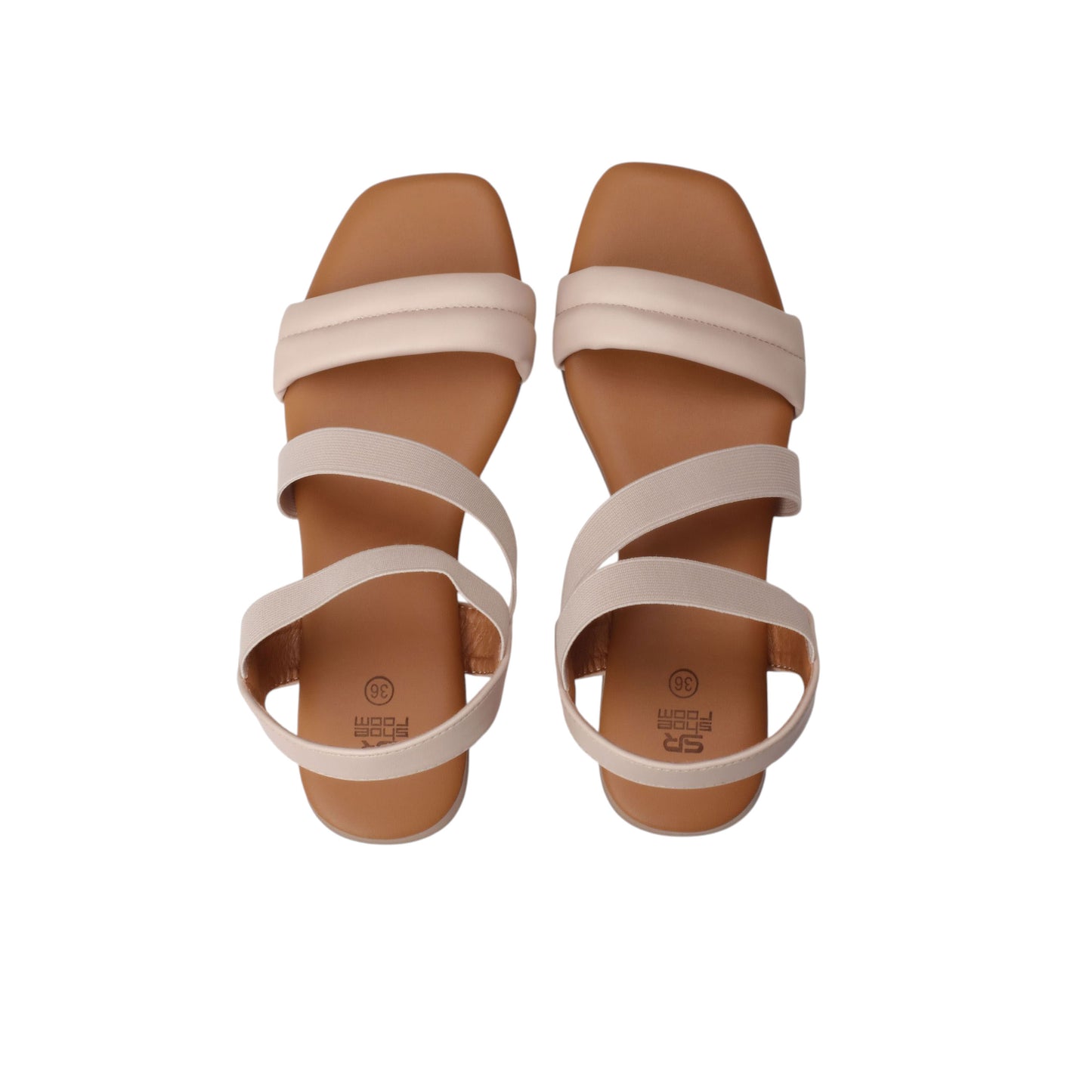 Block Heel Sandal with Elastic Straps