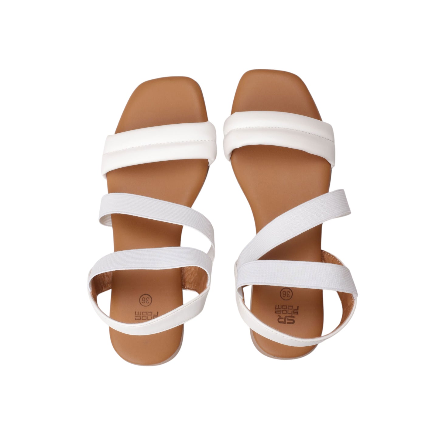 Block Heel Sandal with Elastic Straps