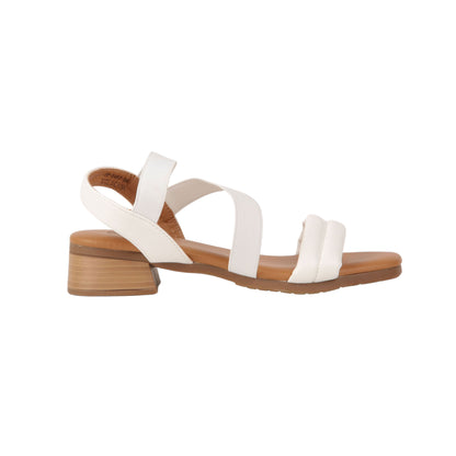 Block Heel Sandal with Elastic Straps