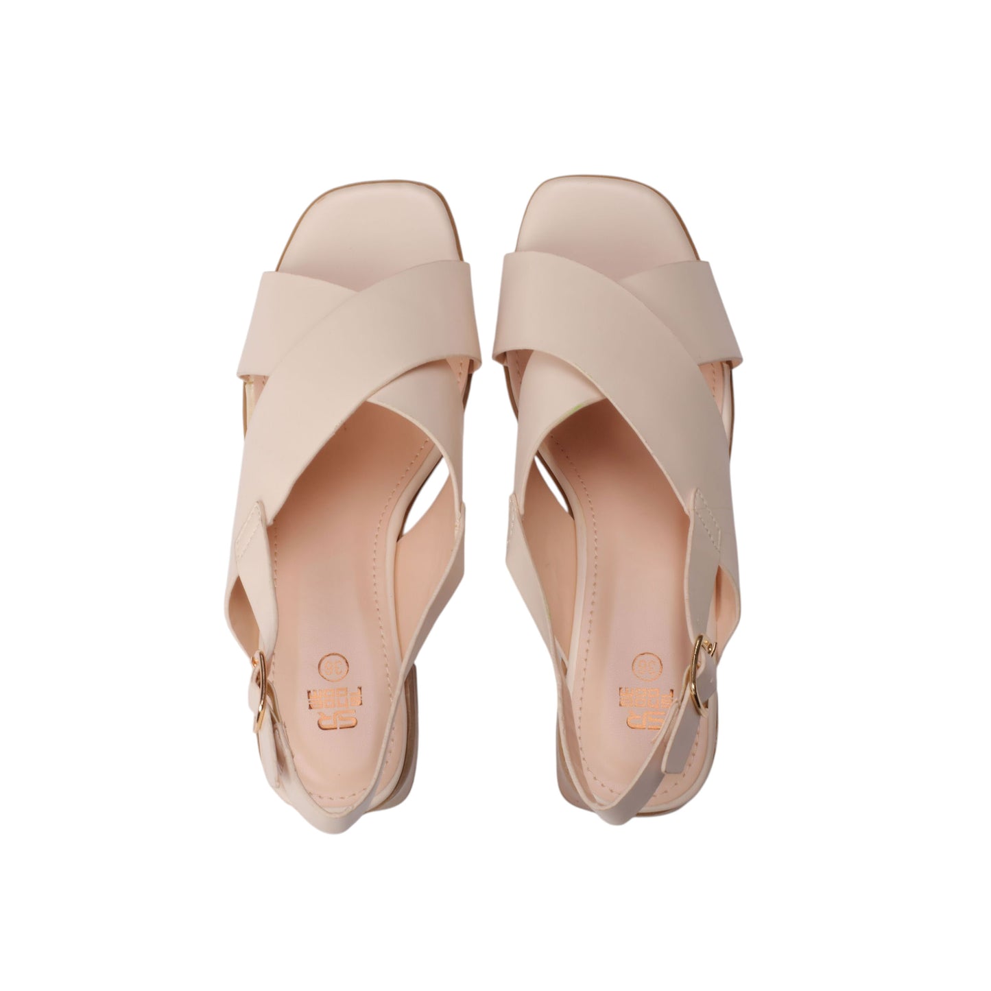 Block Heel Criss Cross Sandal