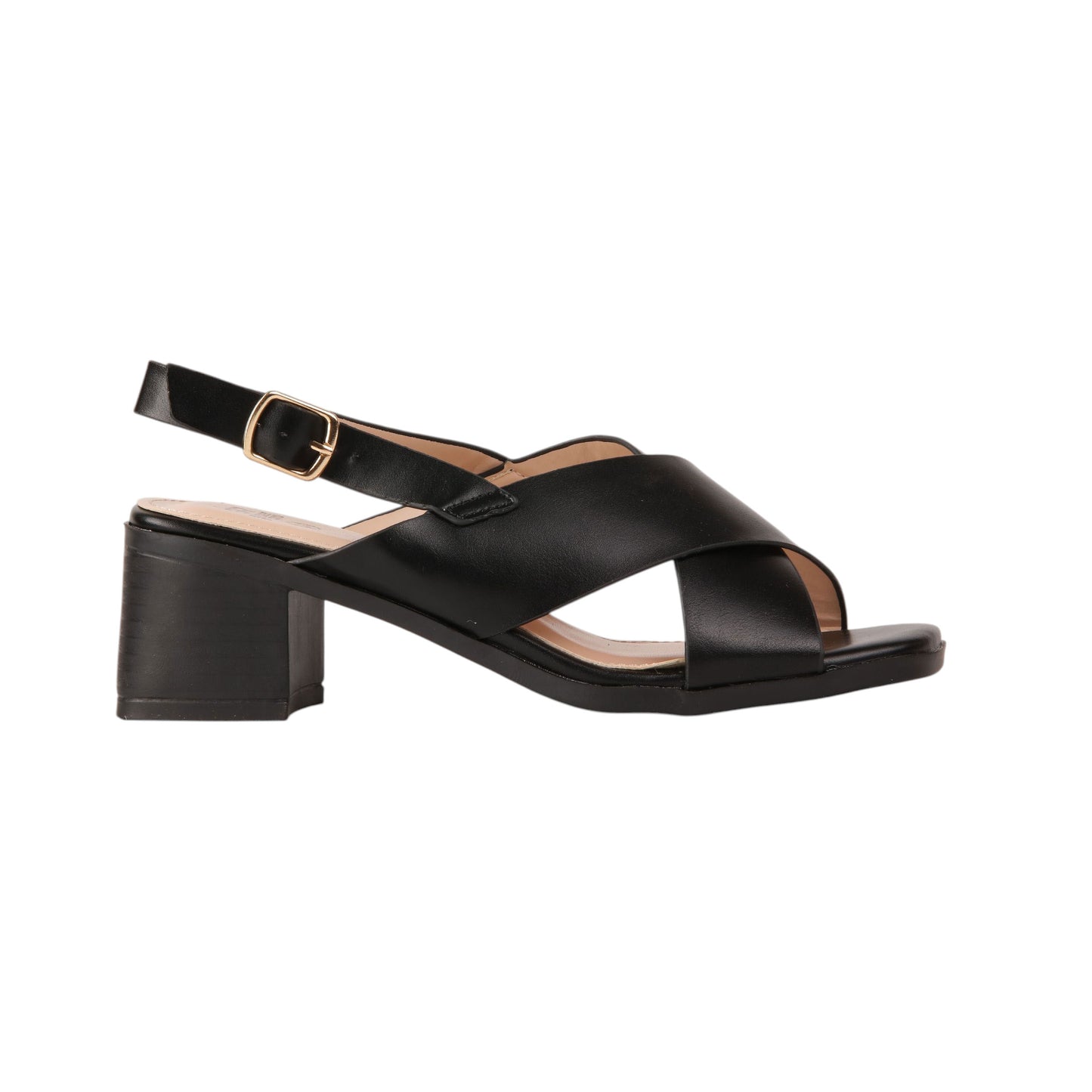 Block Heel Criss Cross Sandal