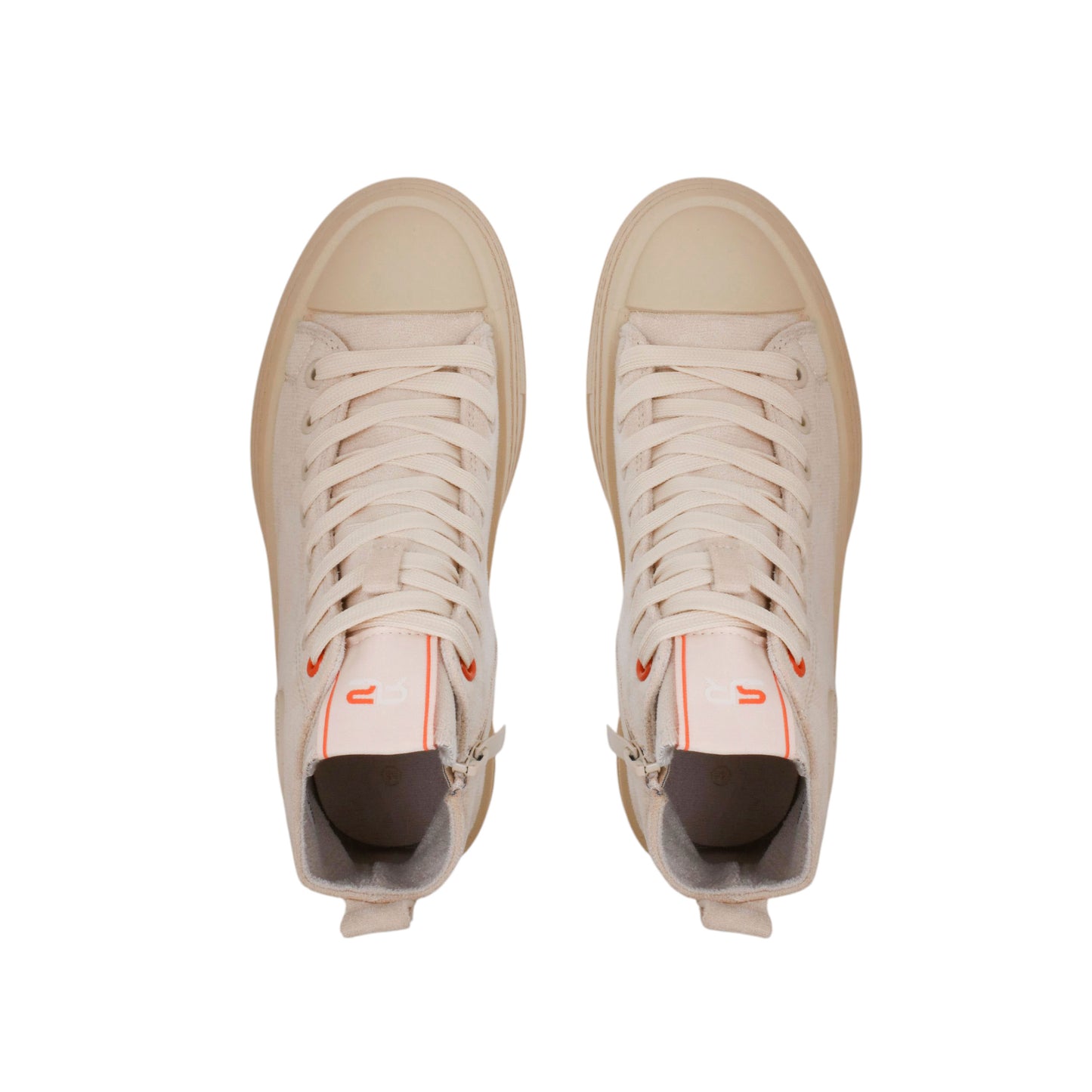 Beige Casual High-Top Sneakers