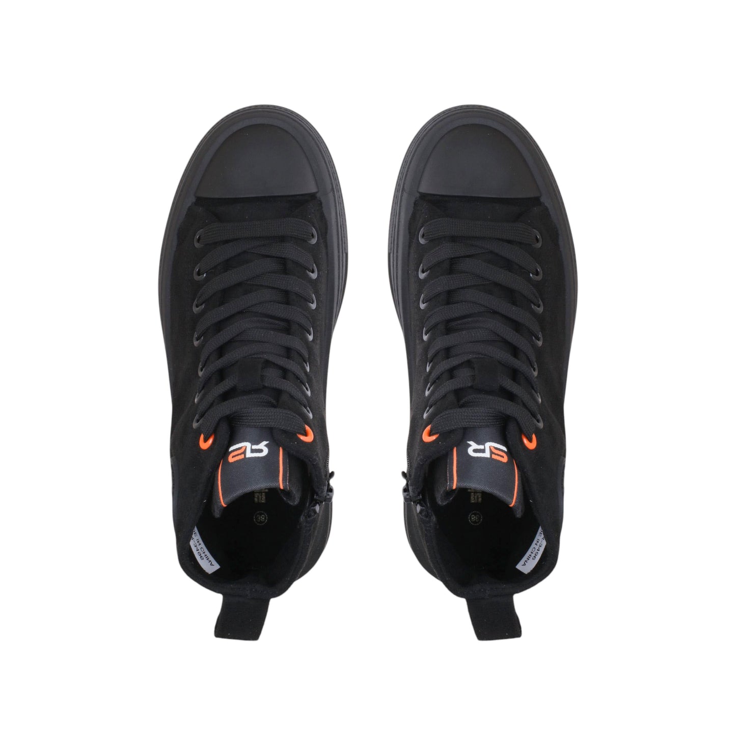 Suede Leather High-Top Sneakers