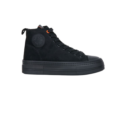 Suede Leather High-Top Sneakers