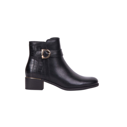 Golden Buckle Half Boot - 3 CM