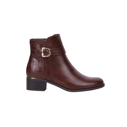 Golden Buckle Half Boot - 3 CM