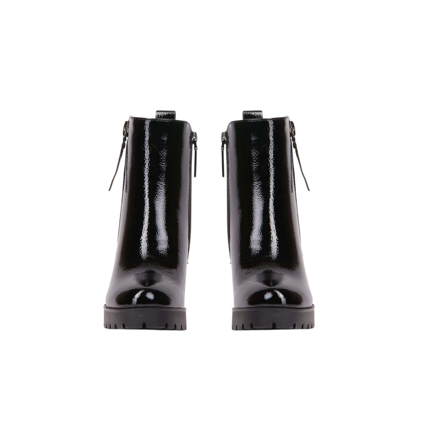 Patent Leather Heeled Ankle Boot