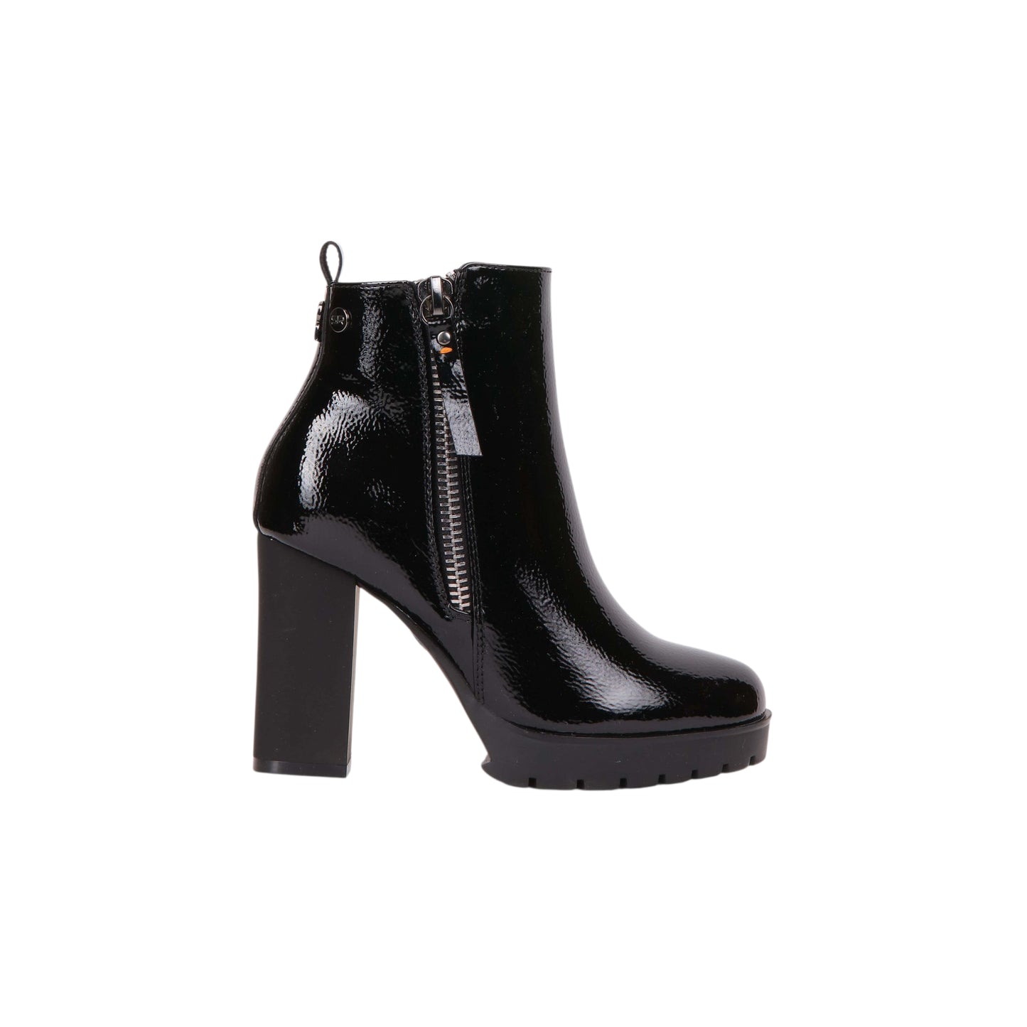 Patent Leather Heeled Ankle Boot