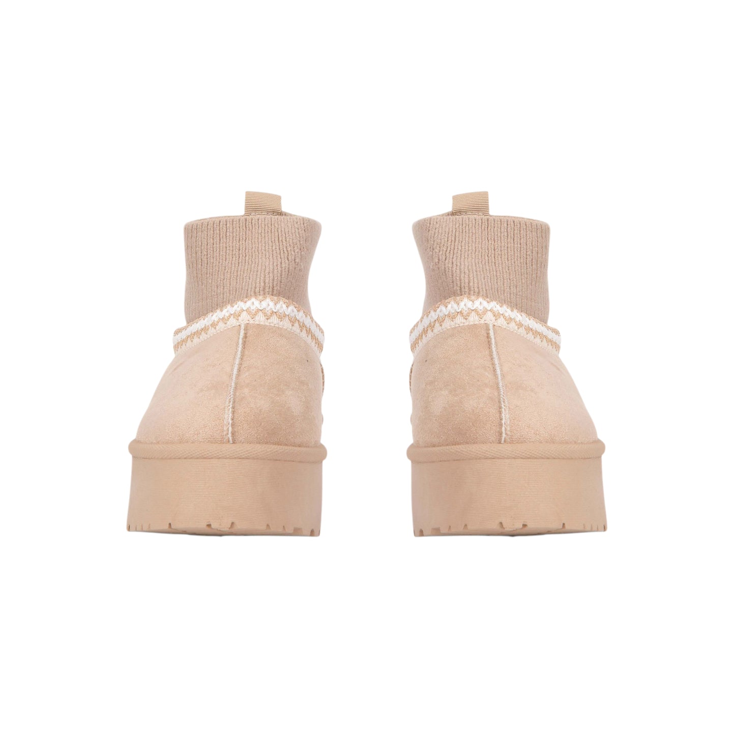 Suede Slip-On Boot with Wool Neck