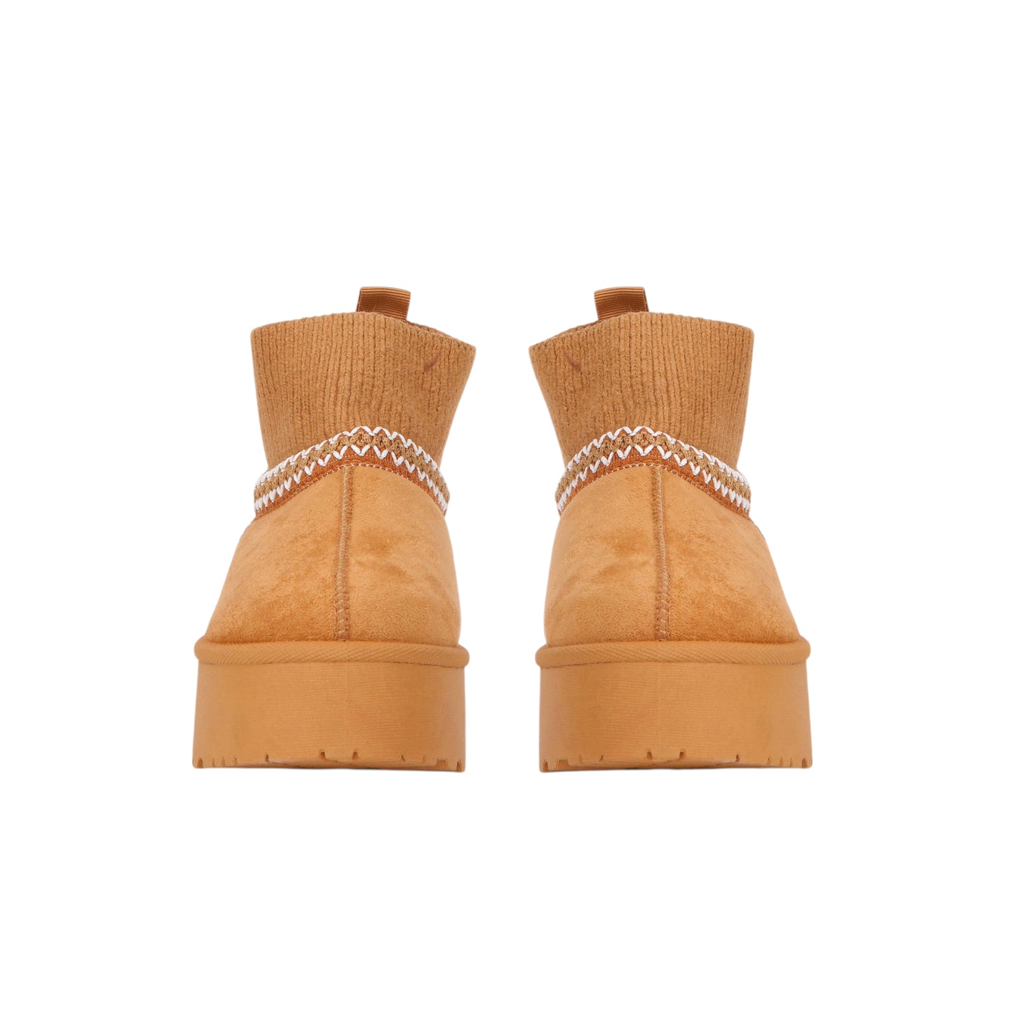 Suede Slip-On Boot with Wool Neck
