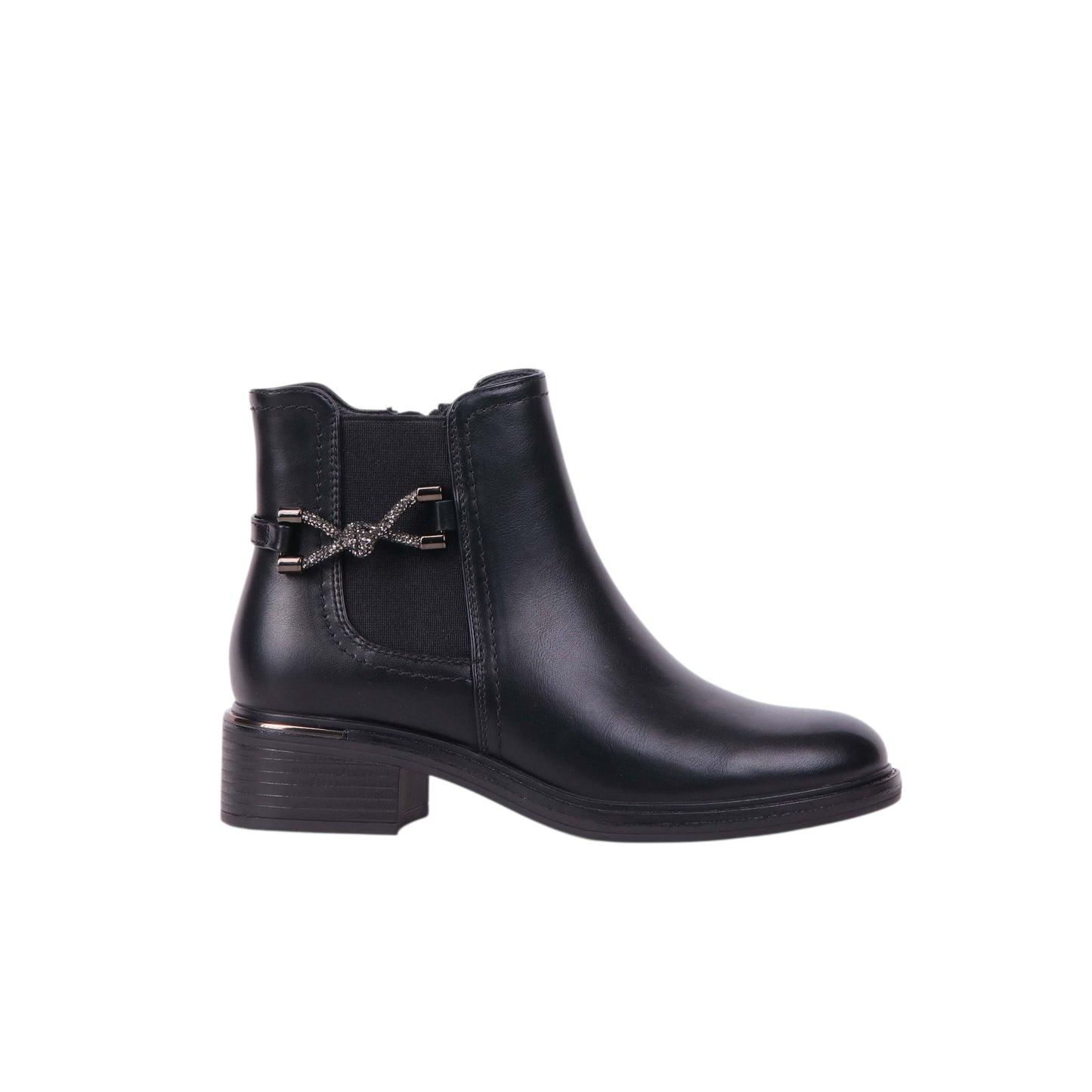 Sliver Side Buckle Half Boot - 3 CM