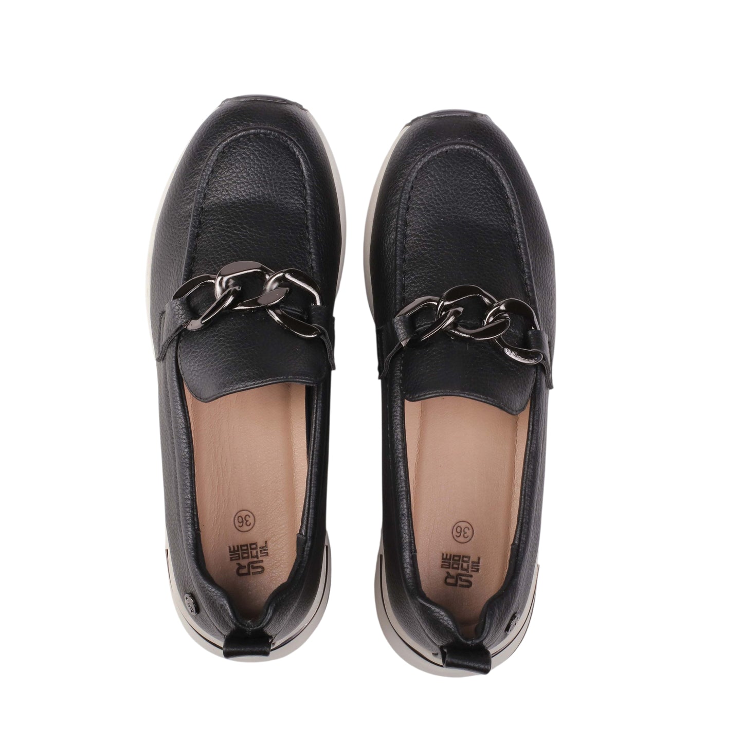 Modern Upper Chain Flat Loafer