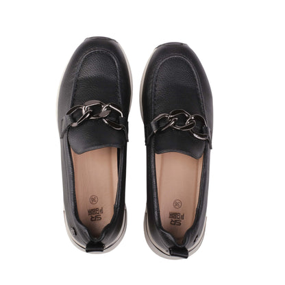 Modern Upper Chain Flat Loafer