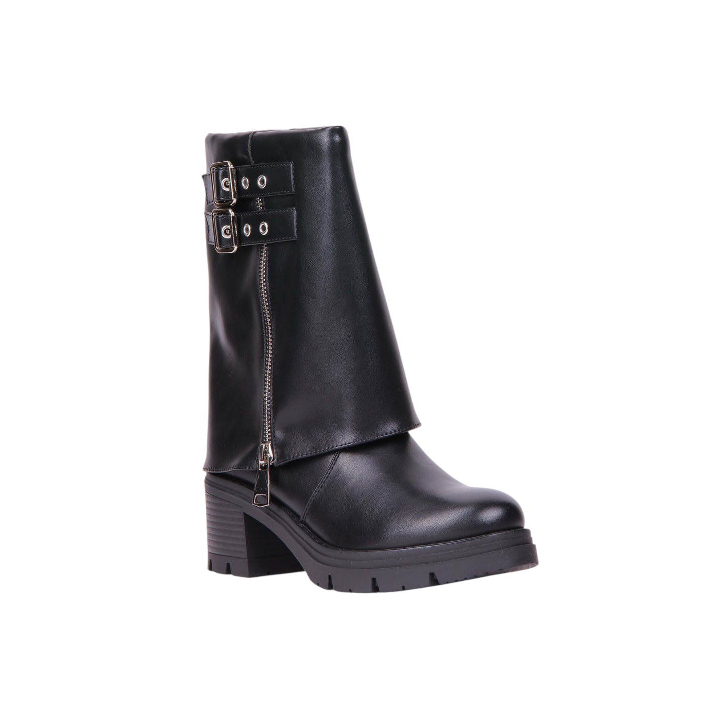 Double Side Buckle Half Boot - 5 CM