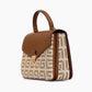 Twist Lock Printed Handbag