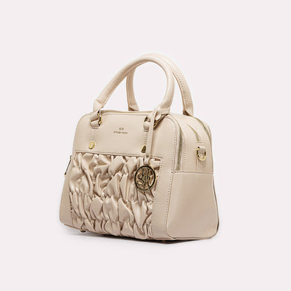 حقيبة يد جلدية بثلاثة سحابات