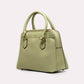 Textured Leather Handbag with Extra Handle