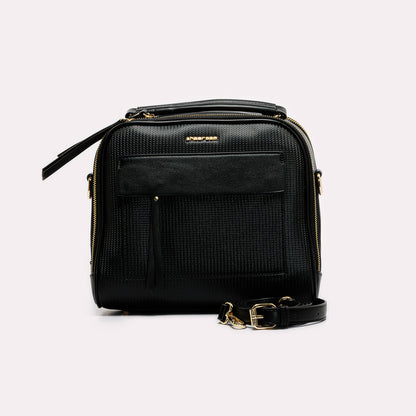 حقيبة كروس جلدية بجيب أمامي