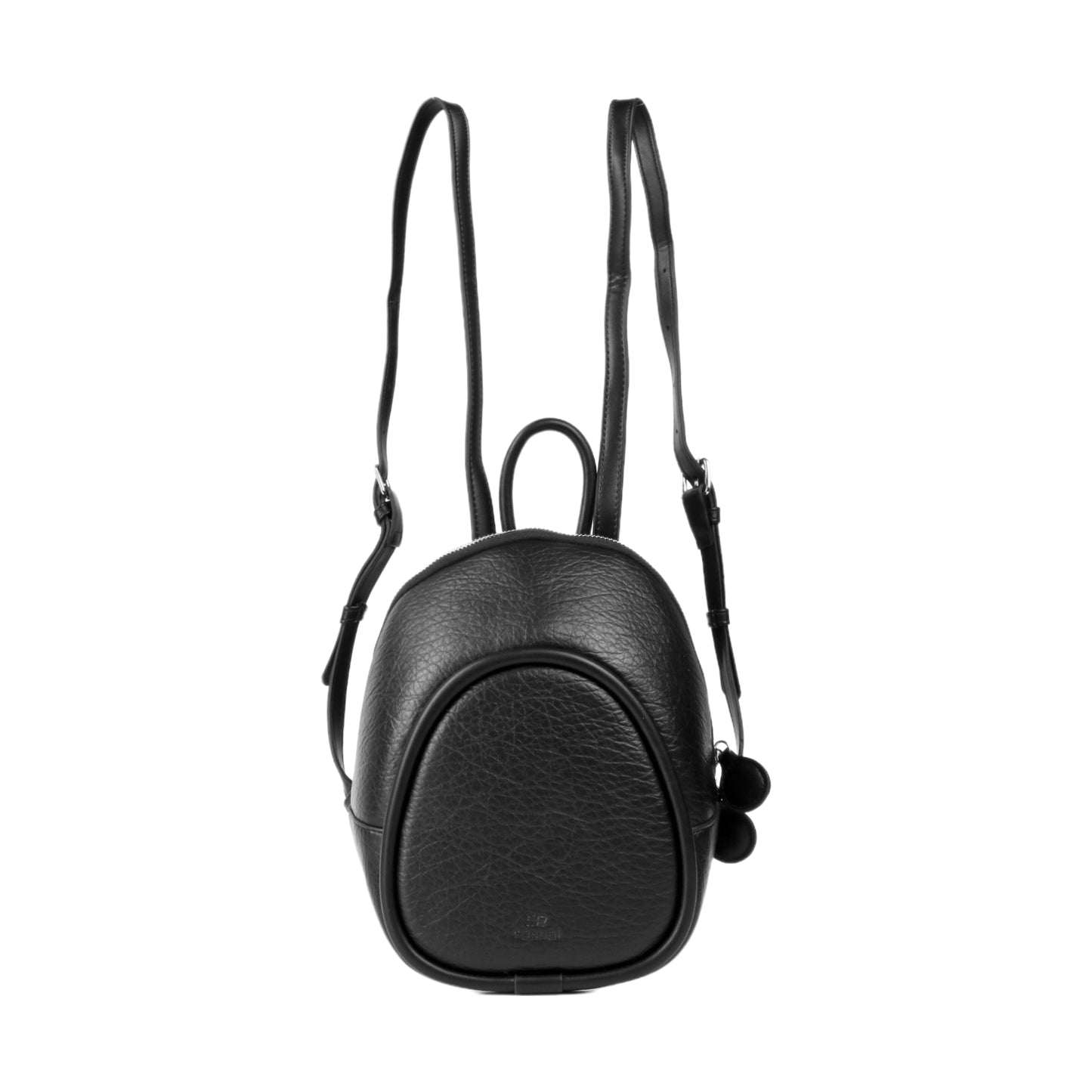 Oval Shaped Leather Backpack