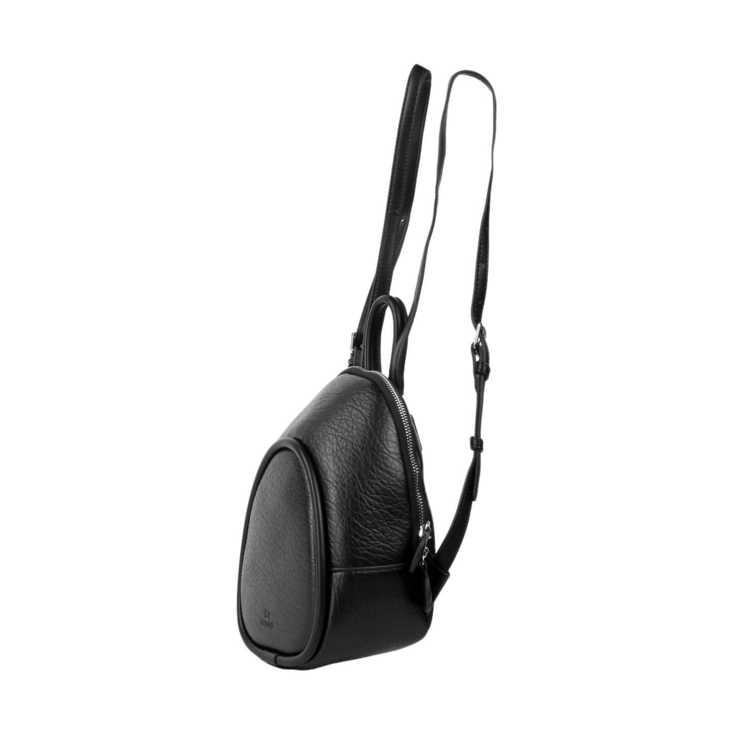 Oval Shaped Leather Backpack