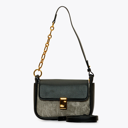 حقيبة كتف بحزام نصف سلسلة