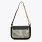 Shoulder Bag with Half Chain Strap