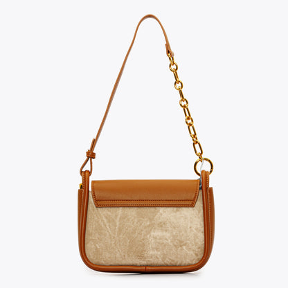 حقيبة كتف بحزام نصف سلسلة