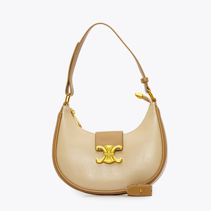 حقيبة كتف جلدية ناعمة مع حزام